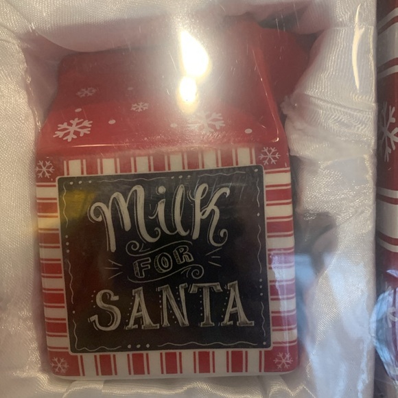 Festive Red and White Holiday Cookie and Milk Set - Picture 3 of 6